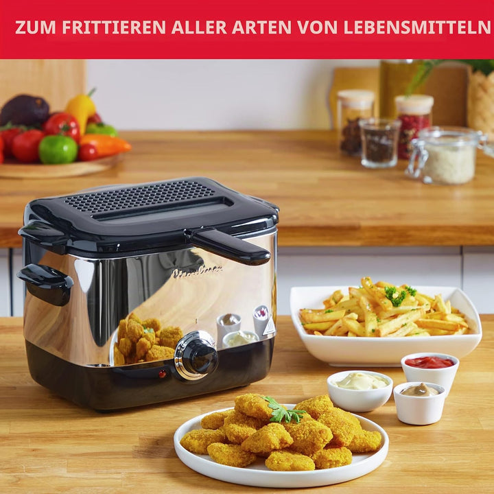 Moulinex AF220010 AF 2200 Mini 1 L, Edelstahl rostfrei, Kunststoff, 1 Liter, Silber Metallic