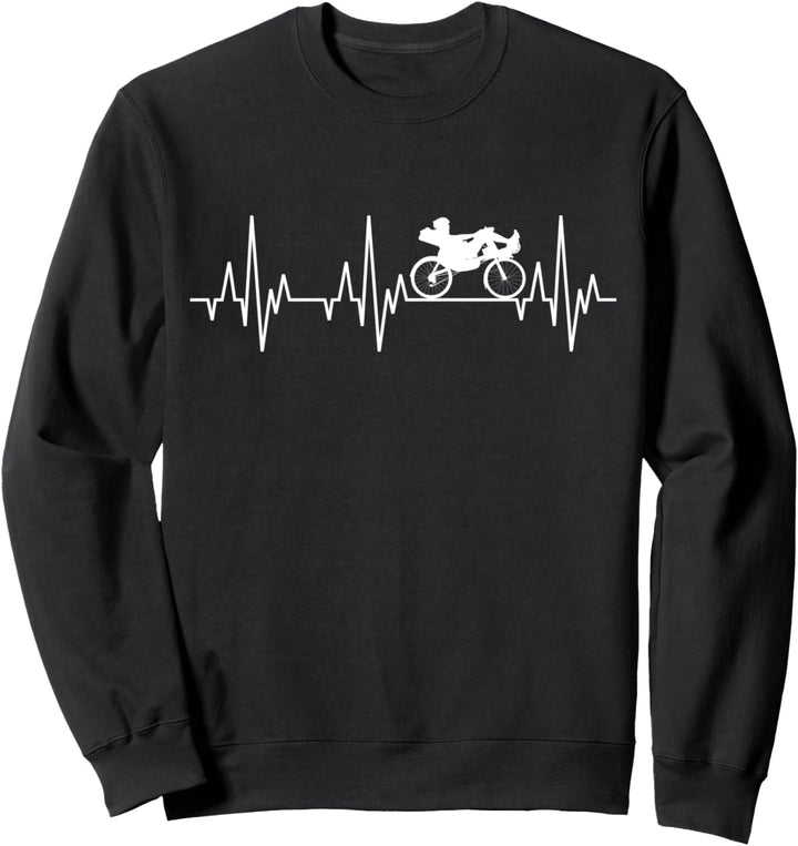Liegerad Liegefahrrad Fahrrad Herzschlag Radsport Lustig Sweatshirt