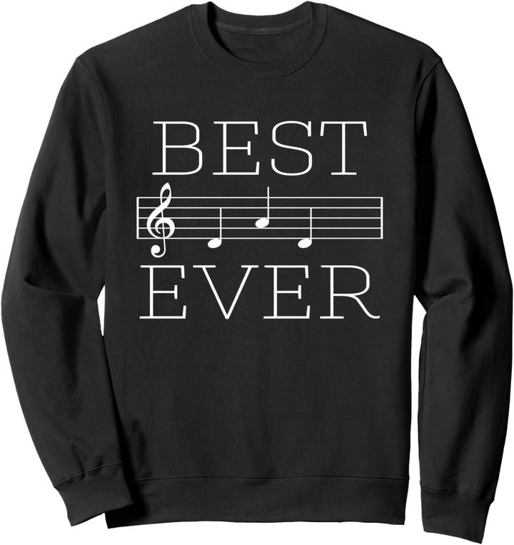 Musiker Best Dad Ever Notensystem Notenschlüssel Sweatshirt