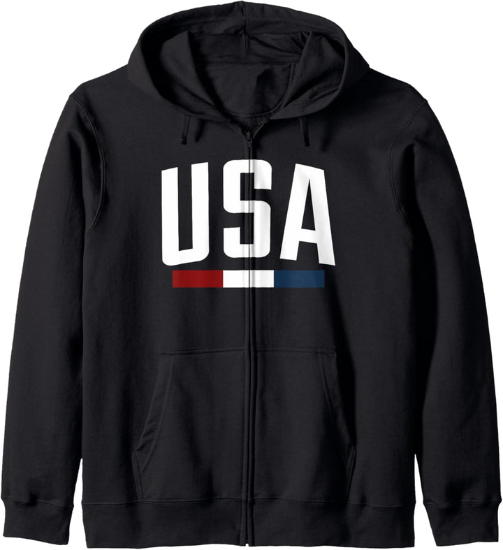 Trendy USA Bold Letters Kapuzenjacke
