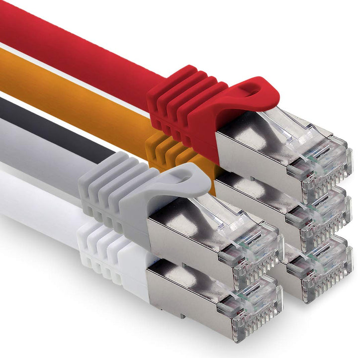 10m - 5 Farben 01 CAT.7 Computer Ethernet Kabel Netzwerkkabel (Rohkabel) Patchkabel S-FTP LSZH PIMF
