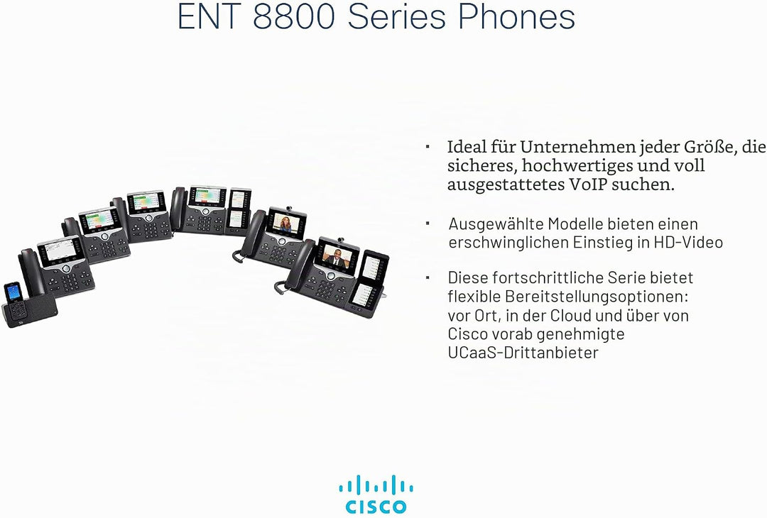 Cisco Systems IP 8841 Telefon, Schwarz, Silber