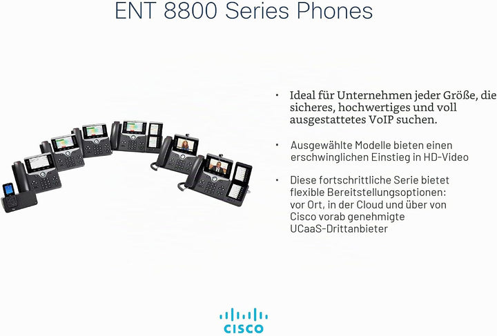 Cisco Systems IP 8841 Telefon, Schwarz, Silber