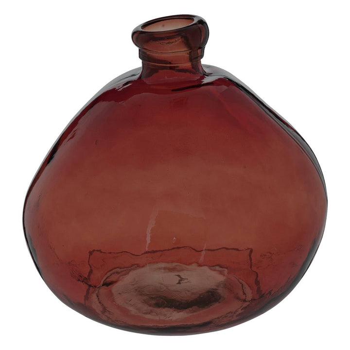 Runde vase uly aus recyceltem Glas d33cm bernsteinfarben - Atmosphera créateur d'intérieur