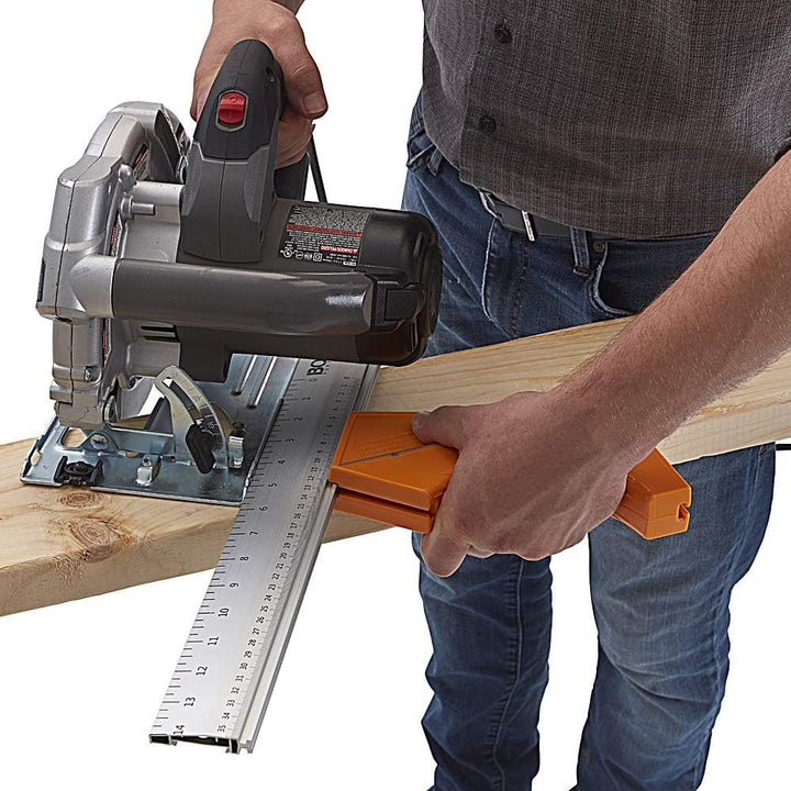 Bora QuickCut 530416 Kreissägeführung mit Schiene & Winkelunterstützung, All-in-One Holzbearbeitungs