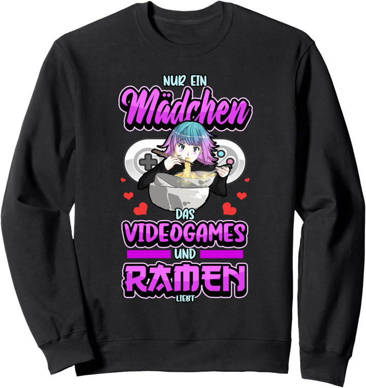 Anime Videospiel Ramen Mädchen Lustig Nudelsuppe Geschenk Sweatshirt