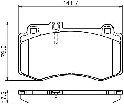 Bosch BP1329 Bremsbeläge - Vorderachse - ECE-R90 Zertifizierung - vier Bremsbeläge pro Set