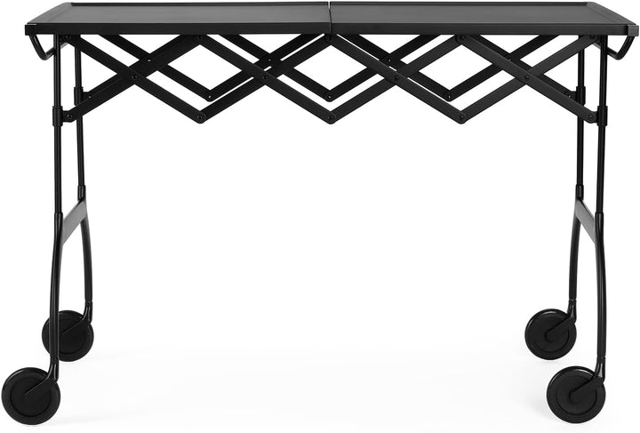 Kartell Battista, Servierwagen, Schwarz Schwarz Lackierter Struktur, Schwarz Lackierter Struktur