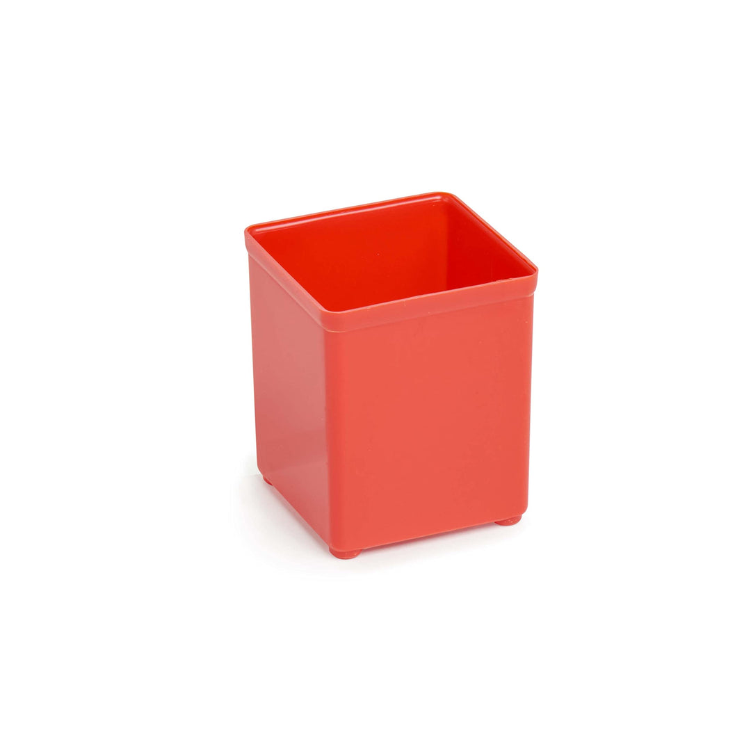 10 Stück Einsatzboxen 63 mm A3 rot B52 x T52 x H63 geeignet als Bosch L-BOXX Einlage | Einsatzboxen