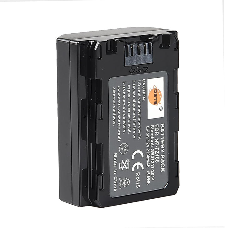 DSTE® 2 Pack NP-FZ100 FZ100 Battery + Dual USB Quick Charger Kit for Sony A7R3 A7R III α7R III α7R3