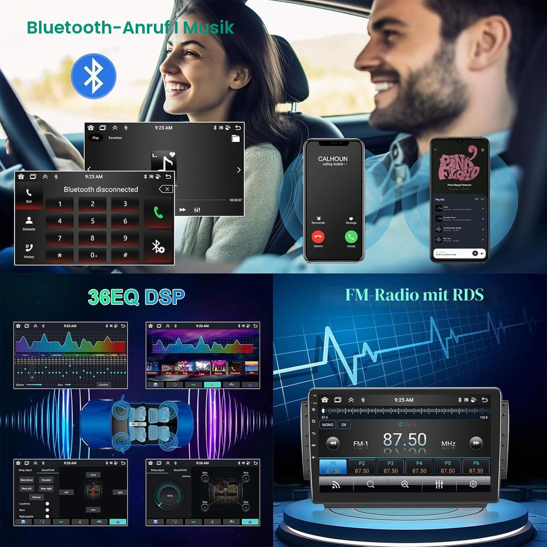 8 Core 4G+64G Hodozzy Autoradio für Peugeot 208/2008 2012-2018 mit Wireless Apple Carplay Android Au