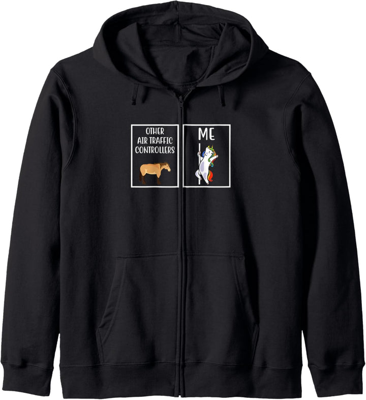 Fluglotse Unicorn Lover Lustiger Rainbow Pri Kapuzenjacke