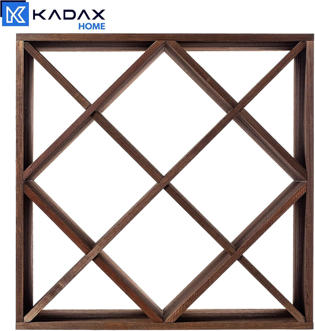 KADAX Weinregal aus Holz, 52 x 25.5 x 52 cm, Grosses Flaschenregal für viele Weinflaschen, rustikale