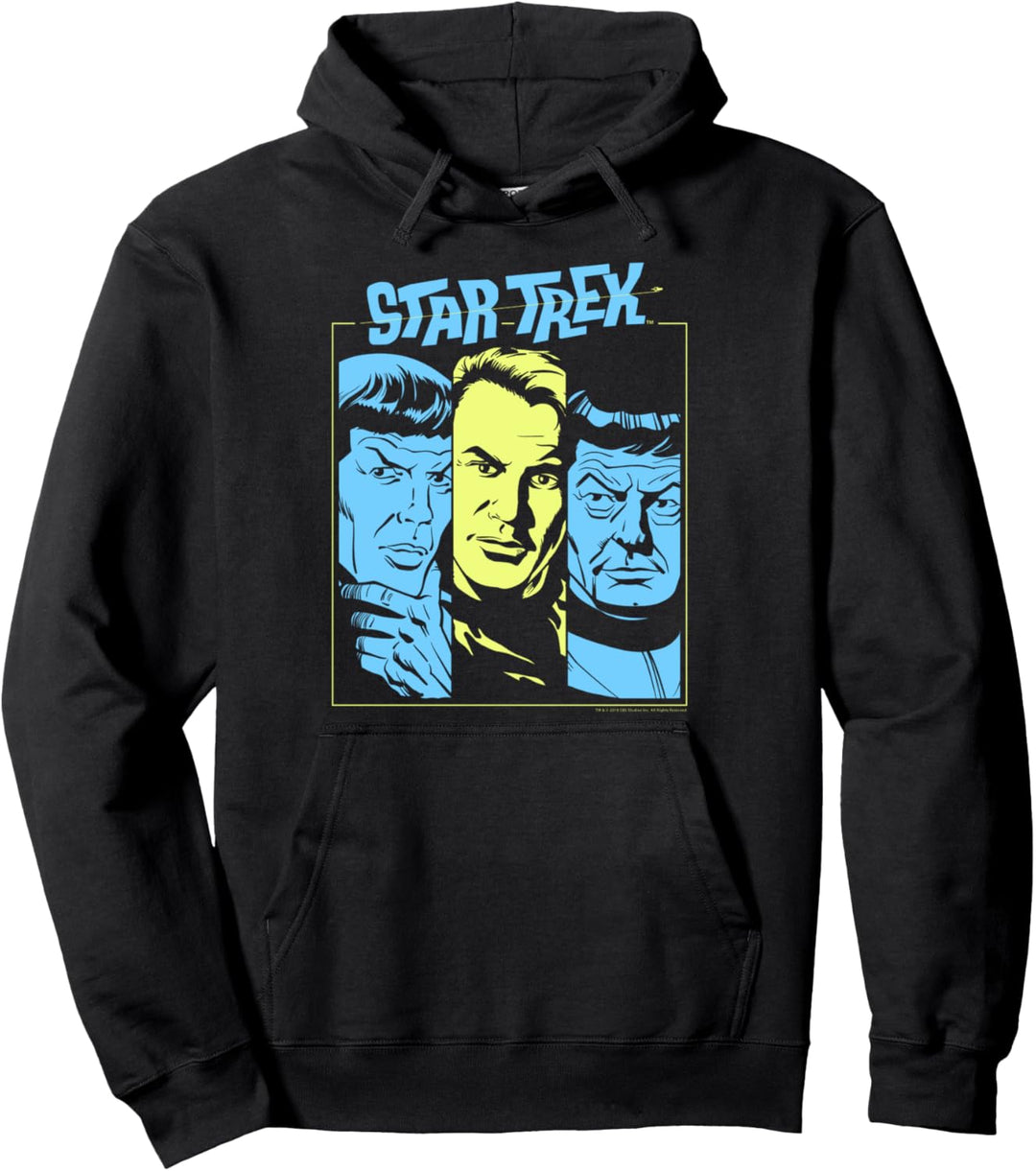 Star Trek The Original Series Group Shot Bold Panels Pullover Hoodie