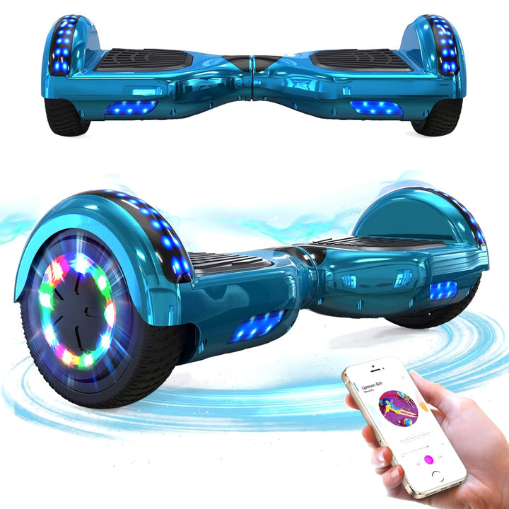 RCB Hoverboards 6,5 Zoll Skateboard Kinder und Jugendliche Hoverboards mit Bluetooth - Led Licht Seg