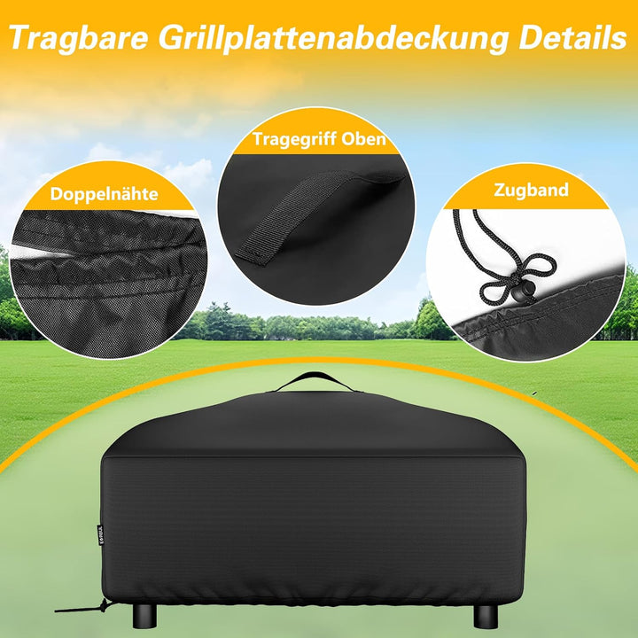 EVRBUL Tragbare Grillplattenabdeckung Passt Für Blackstone Und Pit Boss 2-Brenner Tischgrillplatte,