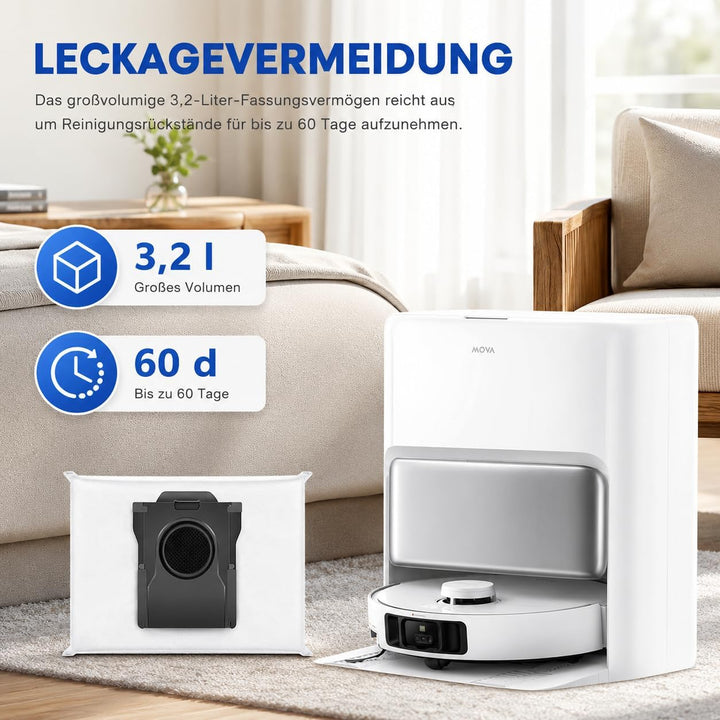 14 Staubbeutel Ersatz für MOVA P50 Pro Ultra/P10 Pro Ultra/S20 Ultra/P10 Ultra Staubsauger - Grossvo