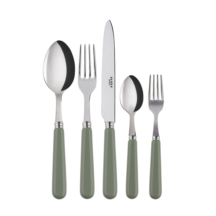 SABRE PARIS - Tafelbesteck-Set, 5-teilig - Pop - Messer, Gabel, Esslöffel, Teelöffel & Kuchengabel -
