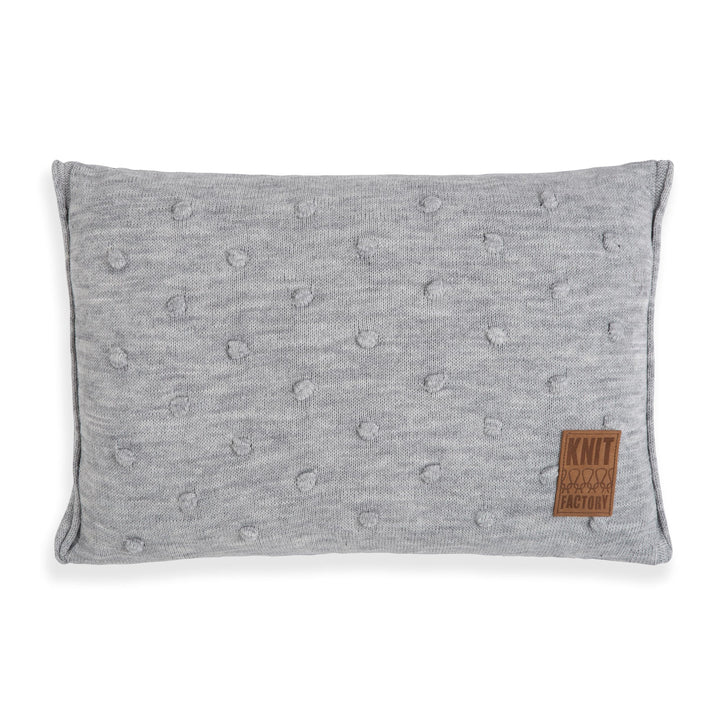 KNIT FACTORY - Noa Kissen - Grau - 60x40 cm 60x40 cm Grau, 60x40 cm Grau