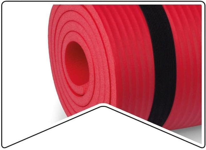 Umbro Faltbare Gymnastikmatte - Yogamatte - Anti-Rutsch Fitnessmatte Rot, Rot