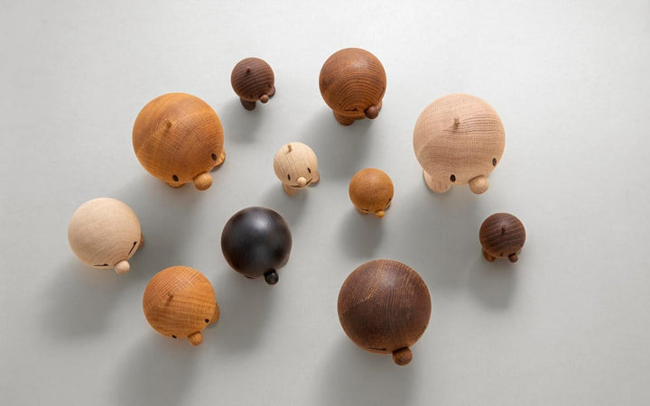 Hoptimist - Skandinavisches Design - Large Bimble aus Holz - Höhe 13 cm, Durchm. 10 cm - Smoked Oak