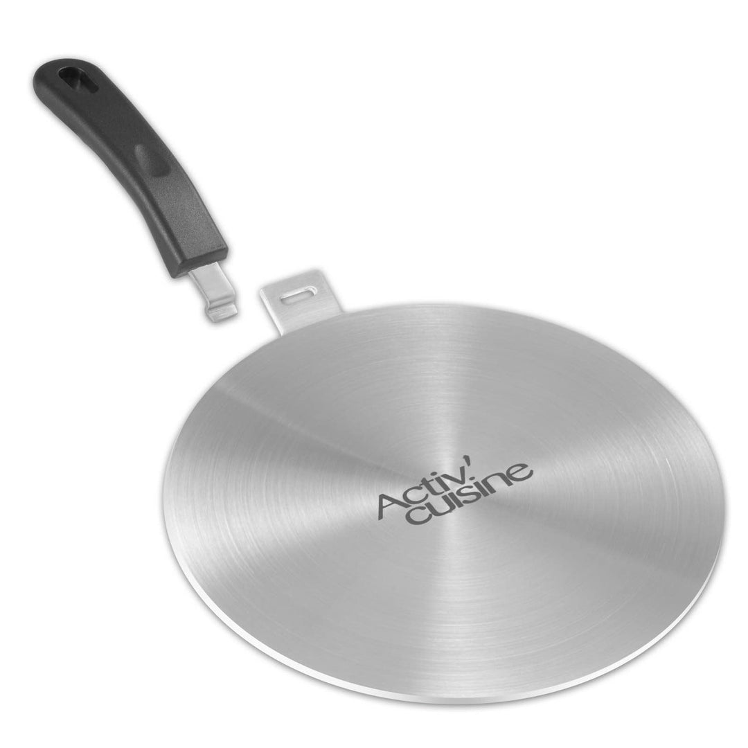 ACTIV CUISINE Induktion Adapterplatte 24 cm Induktionsadapterplatte mit abnehmbarem Griff Moka Induk