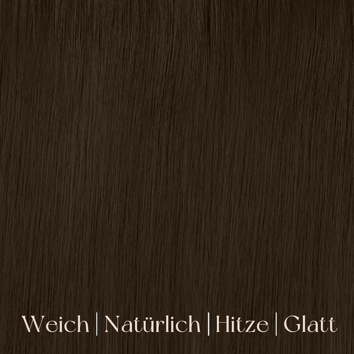 Easyouth Echthaar Clip in Extension Braun Clip in Extensions Echthaar Dunkelbraun Clips Extension Ha