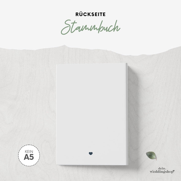Stammbuch der Familie Personalisiert | Klassisches Standesamt Format 13 x 20 cm | 6-Ringmechanik | W