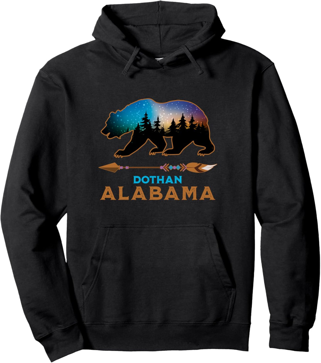Dothan Alabama USA American Black Bear Vacation Souvenir Pullover Hoodie