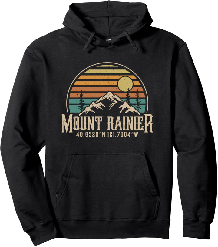 Den Berg besteigen. Rainier Washington Summit Club Mount Rainier Pullover Hoodie