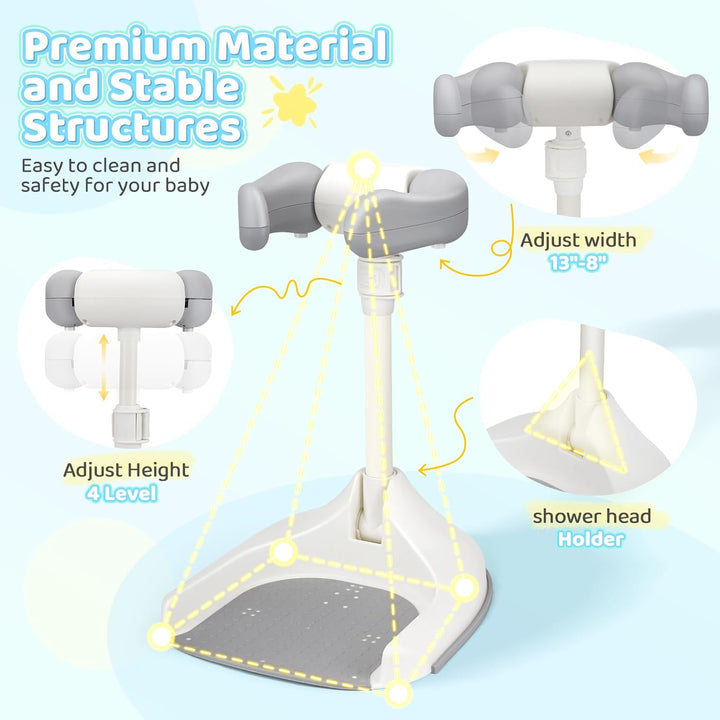 Baby Dusche Ständer,Baby Shower Stand Support,Höhenverstellbar,Mit Rutschfestem Boden Und Sicherheit