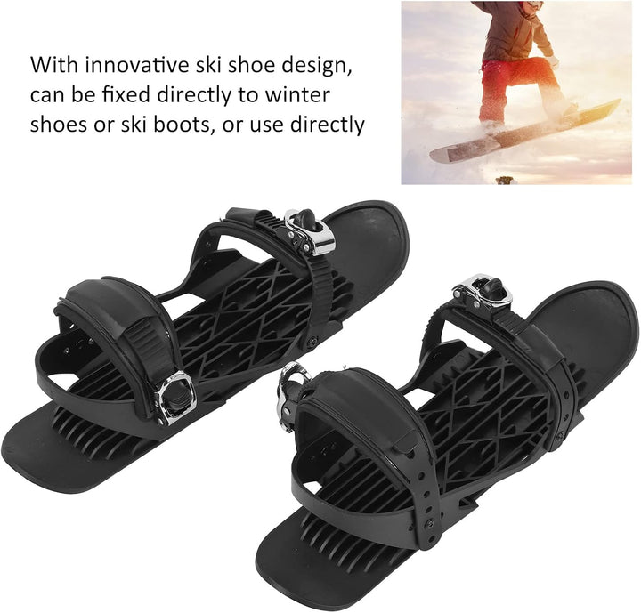 Leapiture Schneeschuhe Mini-Skiskates Kurzer Schnee-Skateboardschuh Snowblades Bindungen Skifahren Z