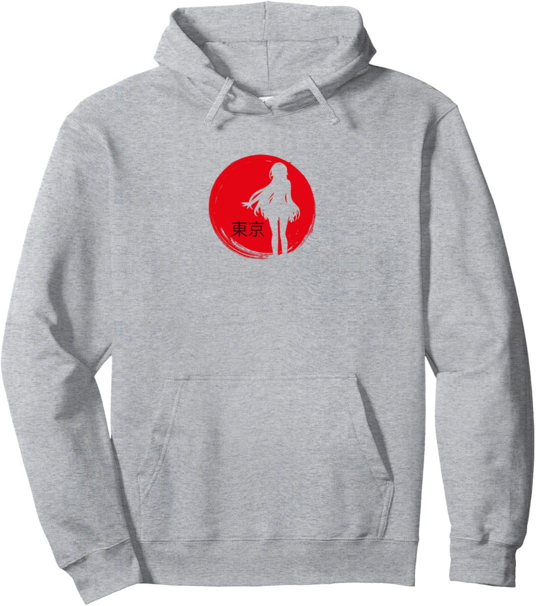 Rote Tokio japanische Mond Teenager-Mädchen Pullover Hoodie