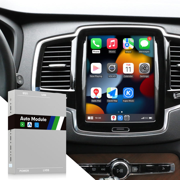 ISUDAR Wireless CarPlay &amp; Android Auto Module for Volvo XC90/XC60/XC40/S90/S60/V60/V40 Full Vertical
