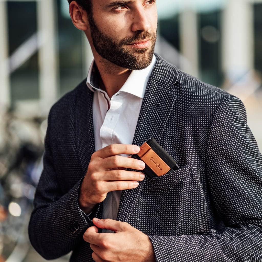 Jaimie Jacobs Nano Boy Mini Wallet, Mini Geldbörse aus Textil, Kleiner Geldbeutel, Slim Wallet mit Z