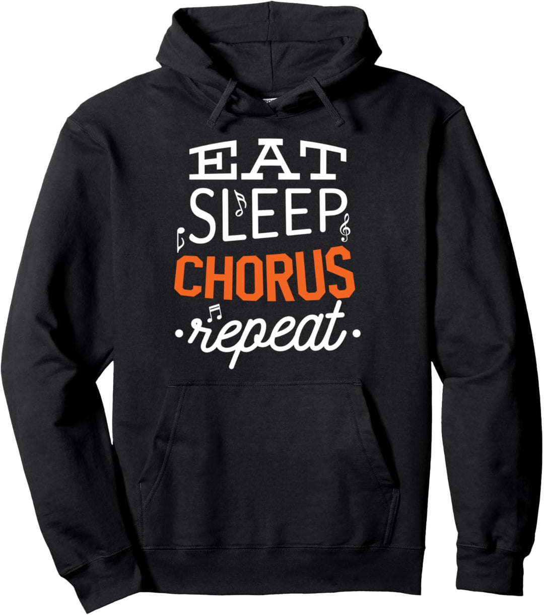 Essen Schlafen Eat Sleep Chorus Chor Wiederholen Geschenk Pullover Hoodie