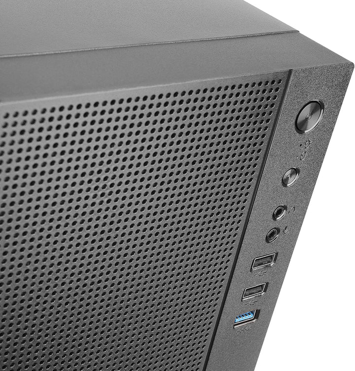 Tacens Anima AC5500, Kompaktes Micro ATX PC Gehäuse, Front-Mesh Kühlung, 500W Netzteil, USB 3.0, Sch