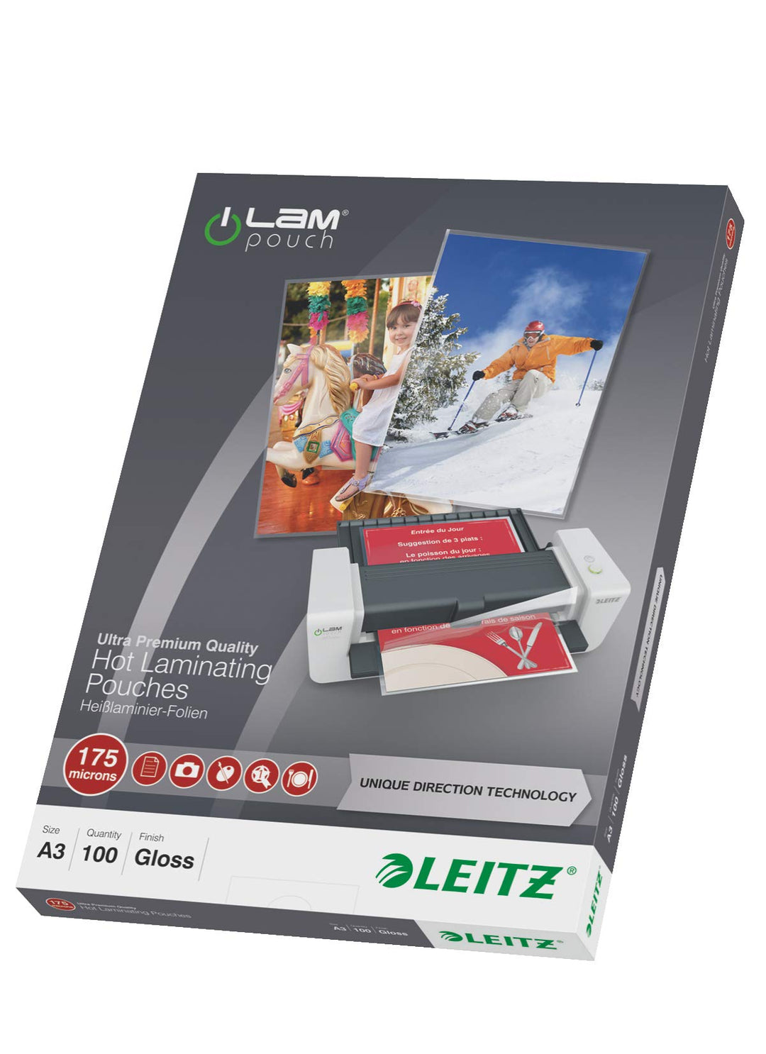 Leitz 7490-00-00 Bindegeräte, Laminiergeräte und Zubehör Laminierhülle UDT A3, A3