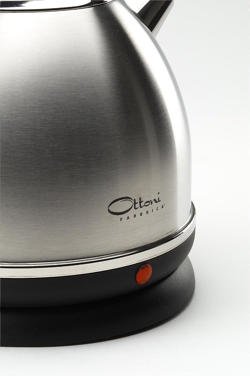 Ottoni Fabbrica Alice Satinato Elektrischer Wasserkocher aus Edelstahl, Made in Italy,1,7 L 2400W, A