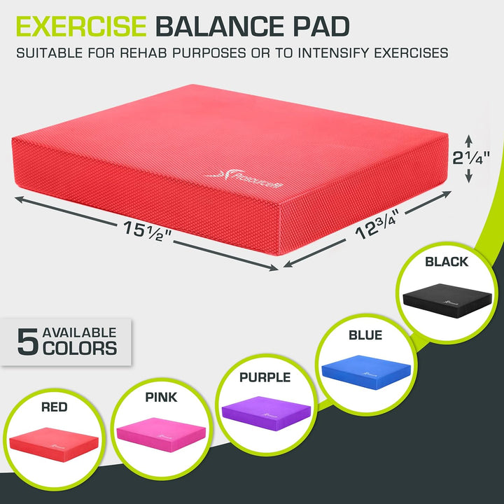 ProsourceFit Übung Balance Pad - Rutschfeste gepolsterte Schaumstoffmatte &amp; Knieschoner für Fitness