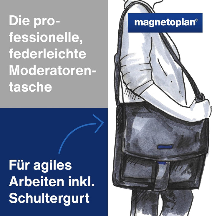 magnetoplan 11117 Moderat.tasche Messenger + Kit