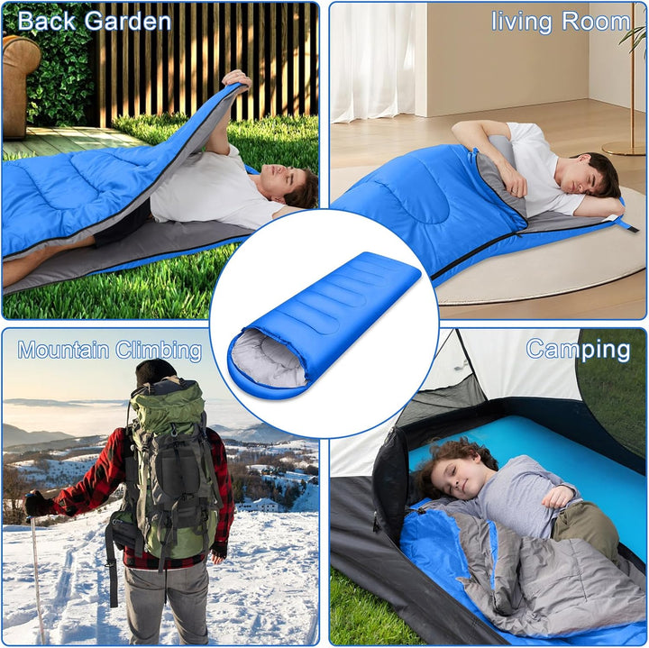 Schlafsack 3-4 Jahreszeiten - 220 x 85 cm Wasserdichter Leichter Deckenschlafsack, Schlafsack Winter