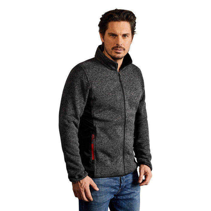 Strick Jacke Workwear Herren, Graphit-Melange, L