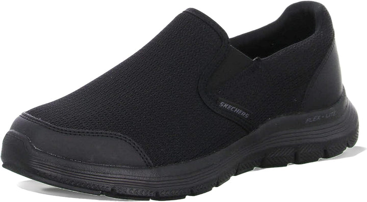 Skechers Herren Flex Advantage 4.0 Tuscan Sneaker 44 EU Black Textile Trim, 44 EU Black Textile Trim
