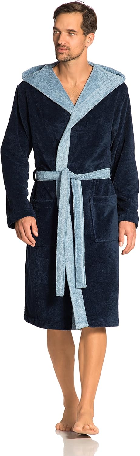 Vossen Damen & Herren Bademantel Poppy, Blau (Winternight 004)