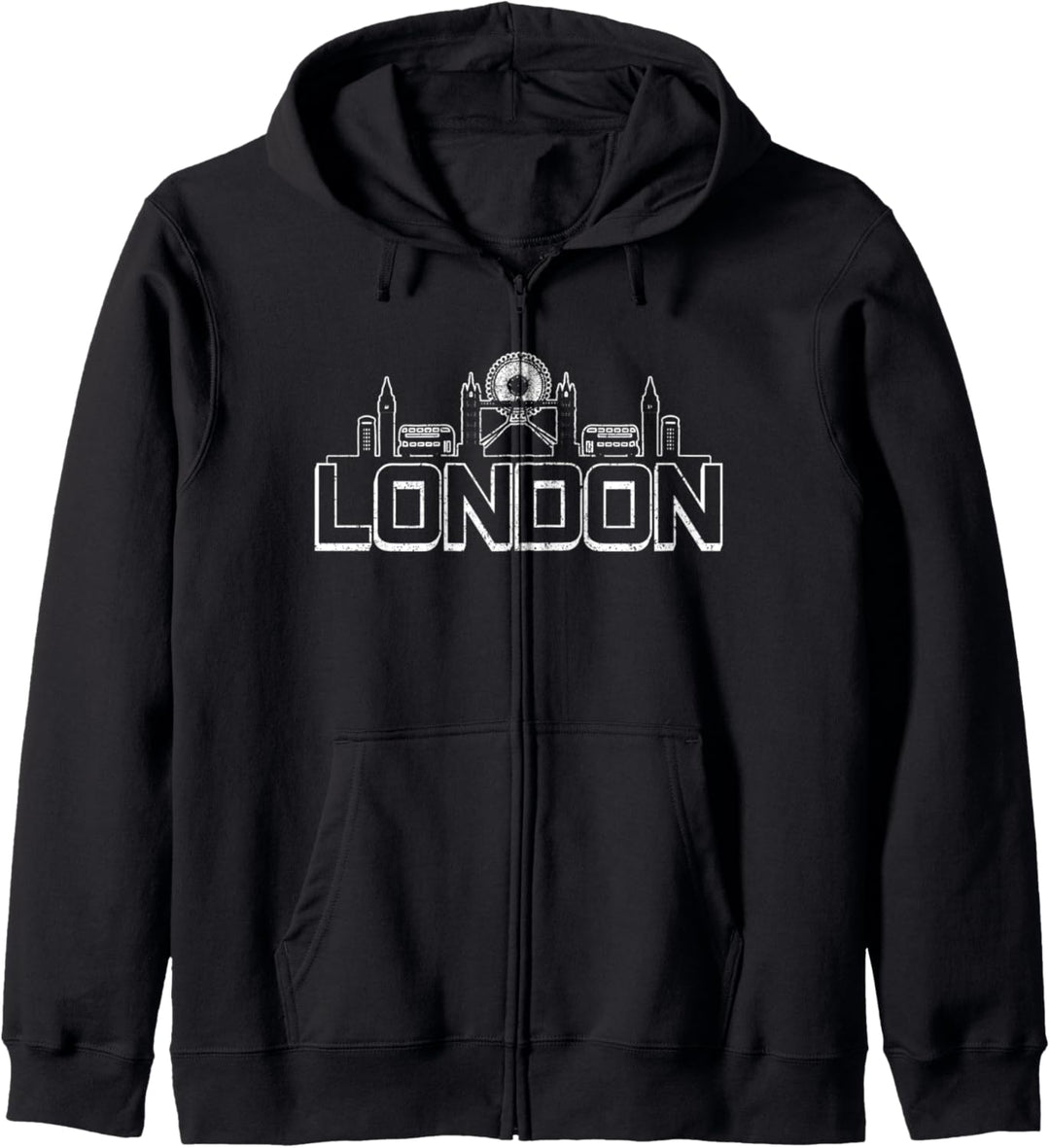 London Skyline UK England Souvenir Grossbritannien Kapuzenjacke