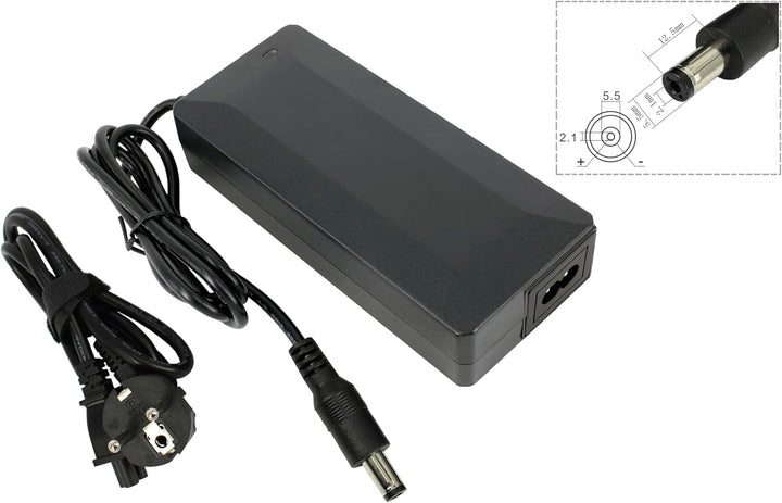 PowerSmart 2A 42V Ladegerät Netzteil für CF080L1018, passend für 36V Akkus, mit 5,5 x 2,1 mm Stecker