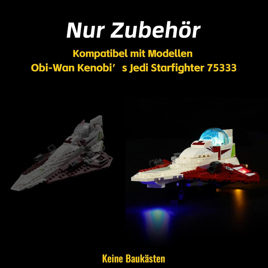 Led Licht Set für Lego 75333 Obi-Wan Kenobi’s Jedi Starfighter (Kein Lego), Dekorationsbeleuchtungss