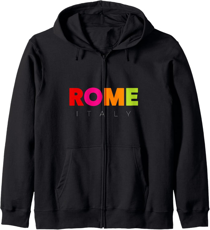 Coole Herren Damen Kinder Bunte Rom Italien Grafikdesign Kapuzenjacke