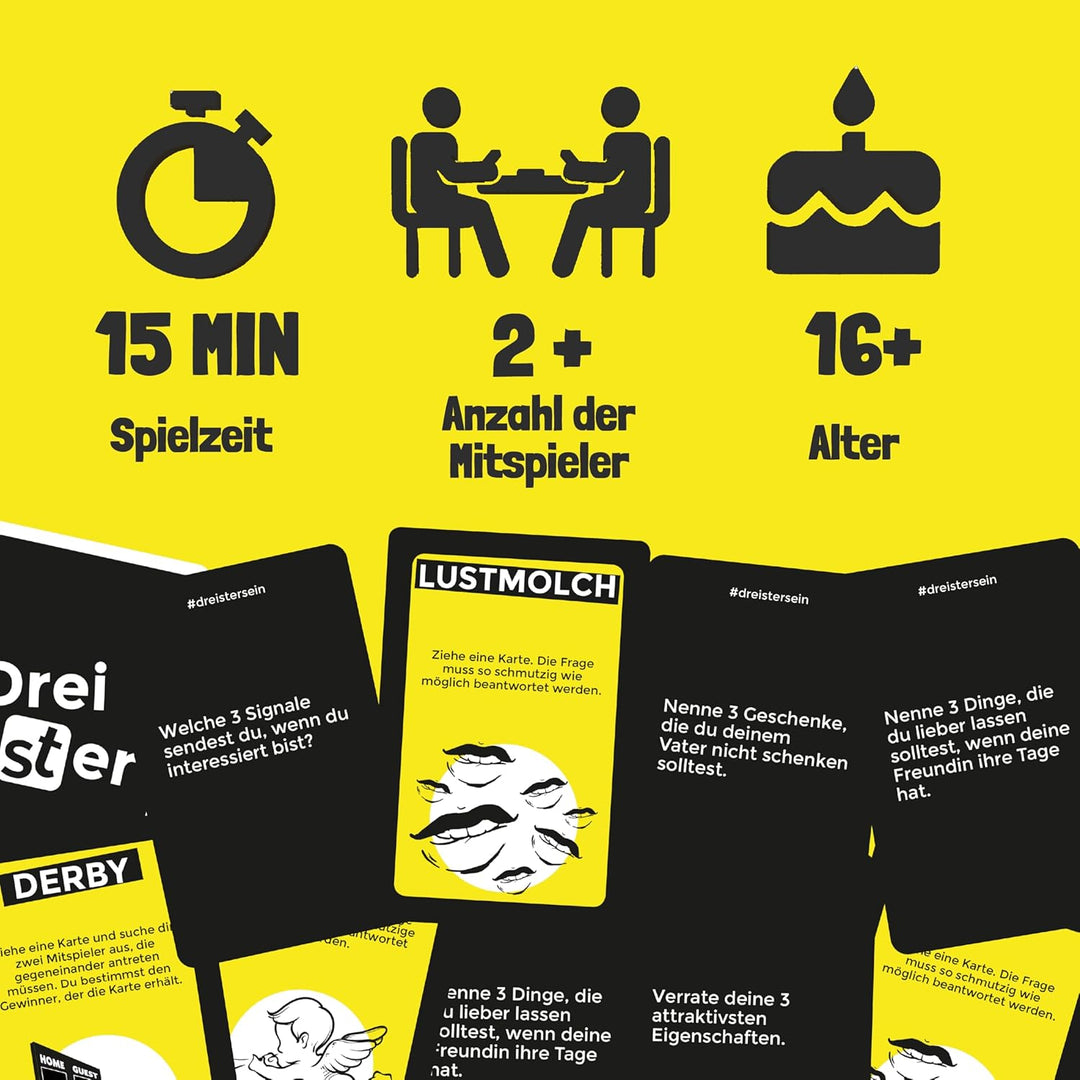 Dreister Spiel - Das Partyspiel - 480 Spielkarten für witzigen Spieleabend mit Freunden - Kartenspie